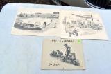 Don Graytak Signed And Numbered Pencil Drawings and 1997 Calendar