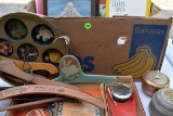 Assortment Of Wooden Hangers , Dresser Boxes & Linens