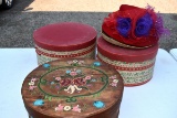 3 Hat Boxes & 2 Hats
