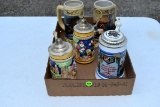 Assortment Of Miller Genuine Draft & Heileman Beer Steins