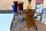 Wine Decanter Set, Champagne Glasses, Vang Church Coffee Mugs, Piggy Banks (Farmers State Bank West