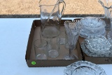 Assortment Of Pressed Glass & Crystal Glass