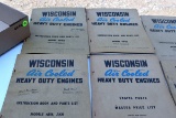 9 Wisonsin Air Cooled Heavy Duty Engine Instruction Book & Parts Book
