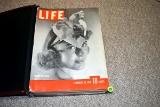 Assortment of 1939 & 1940 Life Magazines in Life Binder