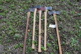 5 Double Ax Heads With Handles