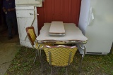 Chrome Kitchen Table With 2 Chrome Chairs