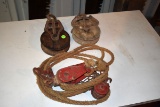 2 Wooden Pullies and Fence Stretcher