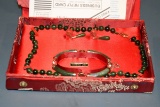 Jade Necklace, Bracelet & Earrings
