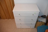 4 Drawer White Chest