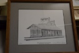 Railroad Depot Print, Kenyon MN  8  x 10 Framed