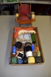 Assortment of sewing items
