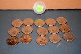 Assorted  Kennedy Half Dollars 1982, 83, 84 & 89  15 Coins,