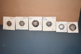 1909O Dime, 1903O Dime, 1916S Dime, 1853 Half Dime, 1914D Dime, 1898 Dime  6 Coins, selling 6x$