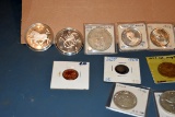 14 Assorted Foreign Coins, 1883 Hawaii, 3 Cent, 1947 Panama, 1838 Denmark, 2 Commemorative Coins