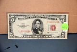 1953B Red Seal Five Dollar Bill