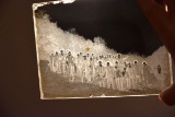 Glass Negative of Large Group Of People On Hill