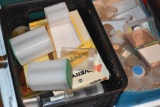 2 Wooden Boxes , 2 Other Boxes, Coin Collecting Booklets, Plastic Tubes For Coins