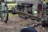 Oliver 70 row crop, wide front, rear steel wheels, gas, non running