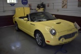 2002 Ford T-Bird Convertible, Hard And Soft Tops, 75286 miles, yellow with black and yellow matching