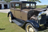 1929 Ford Model A 4 Door Sedan, Spare Tire, Older Restoration, Runs And Drives