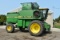 John Deere 8820 Turbo Diesel Combine, RWA, 18.4x42 Duals, 30.5x32 Rears, Bin Topper, Long Unload Aug