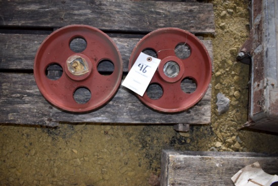 Pair Of Steel Truck Wheels With Bearings