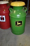 John Deere Painted Milk Can