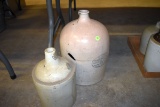 Pair Of Stoneware Jugs, Both Have Damage