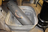 Metal Wash Tub & Cylinder/Tube Case