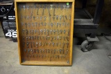 Approx 115 Vintage Keys in Wooden Display Case