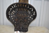 Cast Iron Seat, American Harrrow, Detroit, 16