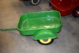 John Deere Pedal Tractor Wagon With Fender, Has Been Repainted