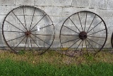 Pair Of Non Matching Steel Wheels