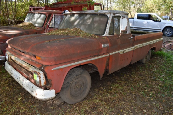 1965  Chevy 10, 1/2 Ton PickUp, Reg Cab, Long Box, 3 Speed On Column, InLine 6 Cylinder, Parts/Proje