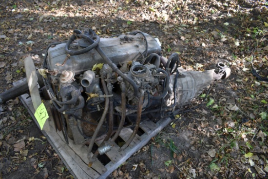 InLIne 4 Cylinder Engine With Trans, Believed To Be Chrysler, and extra transmission