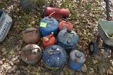 Assortment Of Gas Cans