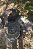 4 Steel Rims With Tires, 2 Like New, plus 3 Steel Rims