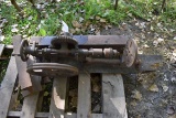 Antique Drill Press & 2 Rail Tracks