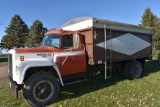 1977 IHC 1700 LoadStar Single Axle Grain Truck, Crysteel 15’ Steel Box & Hoist, Roll Tarp, Gas V8, 4