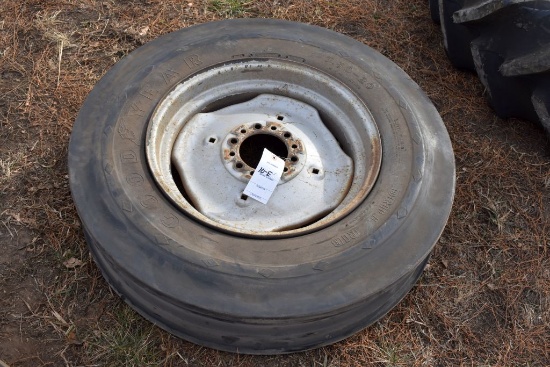 Goodyear 7.5-20 Drill Rib Tire On 6 Bolt Rim