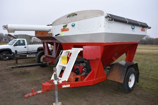 Weigh Wagon Single Axle, 18HP B&S Engine,  Roll Tarp, Scale, Approx 100 Bushel