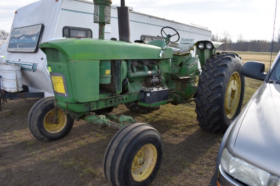 John Deere 4020 Diesel Tractor, Syncro,  18.4x34 Tires, 3pt., 2 Hydraulics, 540/1000  PTO, Wheel Wei