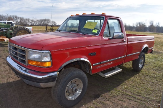 1995 Ford F250 XLT Pickup, 4x4, Reg Cab, 5.8L  V8 Engine, Auto, Long Box, 111,XXX Miles  Showing, Ru