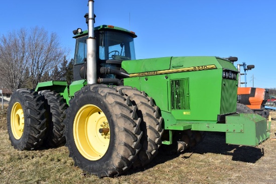 John Deere 8770 4WD Tractor, 5352 Hours,  520/85R42 Duals, Bareback, Outside Rear Wheel  Weights, Ro