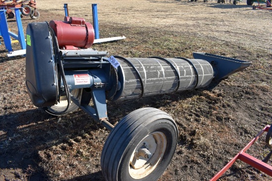 Neco Grain Screener, 3HP, On Transport,  16"x72" Screen Drum, 8" Auger