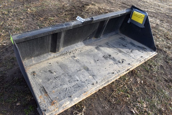 New/Unused 90" Snow Bucket, Bolt On Cutting  Edge, Universal Skid Loader Plate
