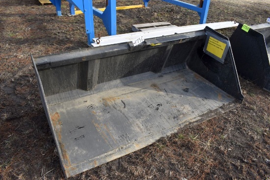 New/Unused 80" Snow/Material Bucket,  Universal Skid Loader Plate