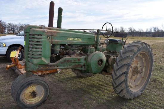 John Deere A, Electric Start, 13.6 x 38  Tires, 540PTO, N/F, Runs
