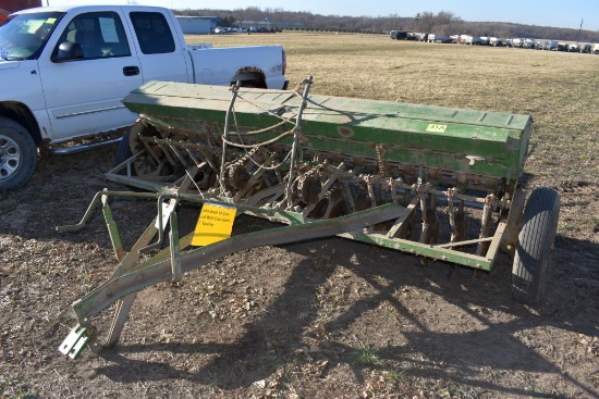 John Deere 10' Grain Drill With Grass Seeder,  7" Spacings