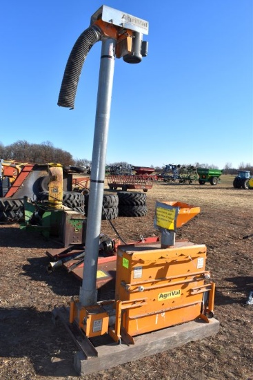 Agri-Val Hammer Mill Model HM-10, 10HP Single  Phase, 9' Vertical Auger With1 HP Electric  Motor